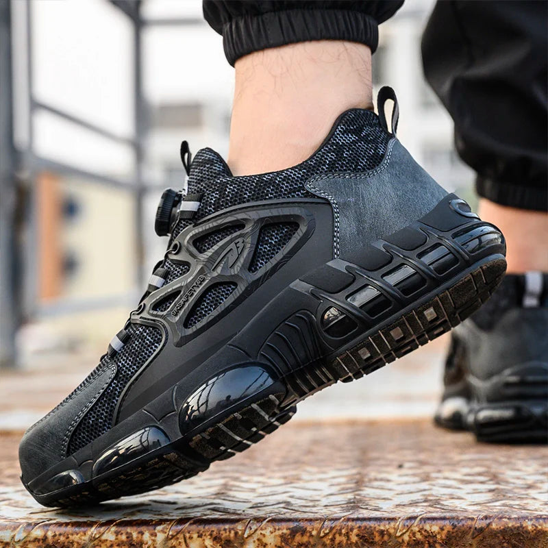 Men’s Steel Toe Safety Sneakers Anti-Smash Work Shoes