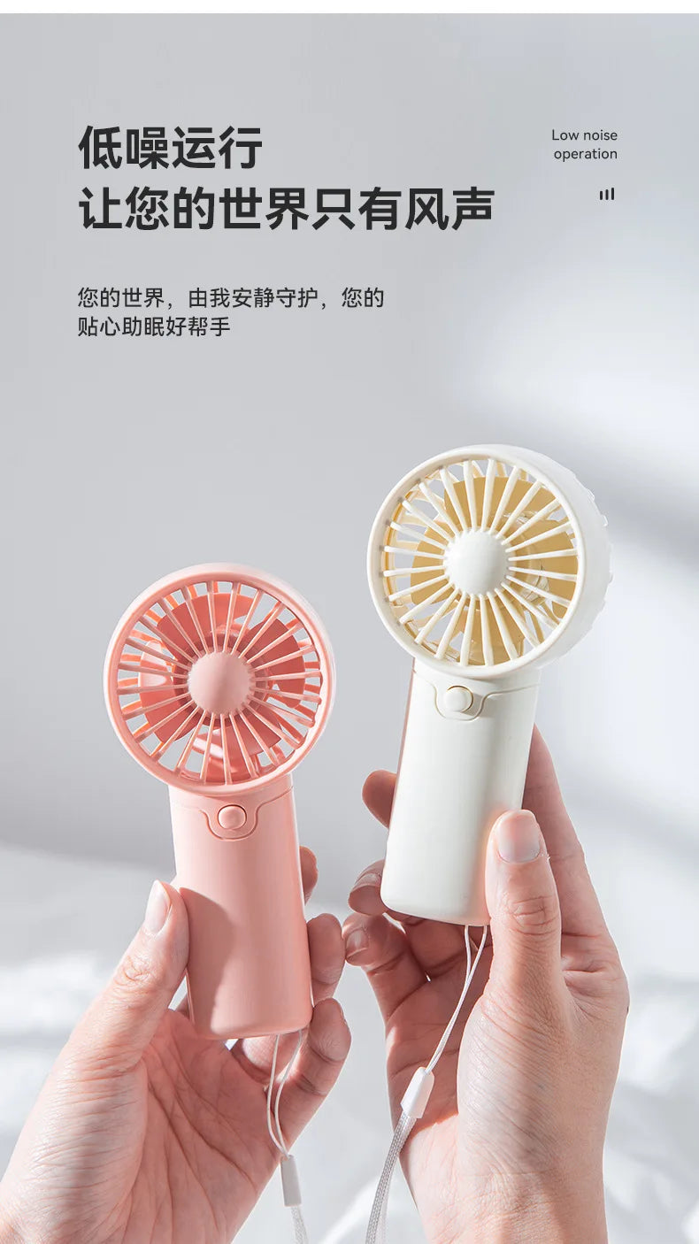 Portable Quiet Handheld Fan – Compact Multi-Color Design