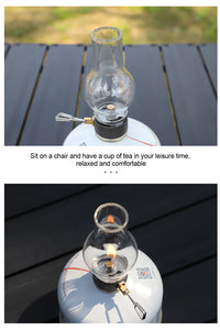 Portable Camping Gas Lamp Outdoor Candle Light for Hiking