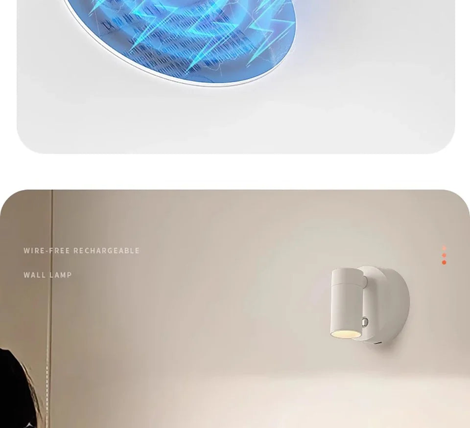 Xiaomi Youpin LED Lamp Household Magnetic Wall Lamp Wireless Rechargeable Movable No Punching Bedroom Bedside Reading Lamp NEW