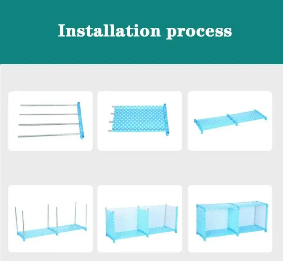 Multi-Layer Bookshelf Storage Rack for Living Room