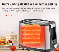 2-Slice Electric Toaster – Bread & Sandwich Maker 110V/220V