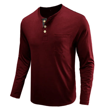 Men’s Casual Long Sleeve Elastic T-Shirt