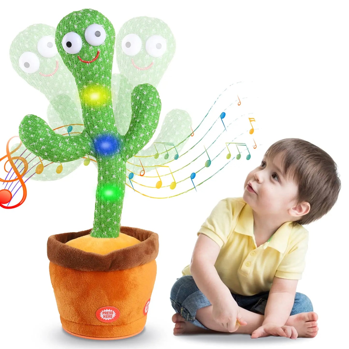 Kids Talking Dancing Cactus Plush Toy with Songs