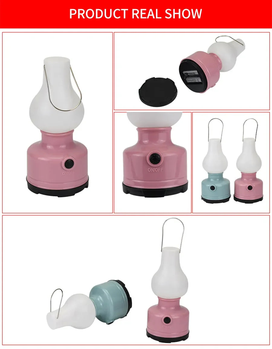 Portable Camping Lights Waterproof Outdoor Camp Lamp 2 Lighting Modes Tent Lamp for Hiking Climbing Yard