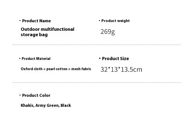 Outdoor Camping Storage Bag – Multi-Functional Organizer