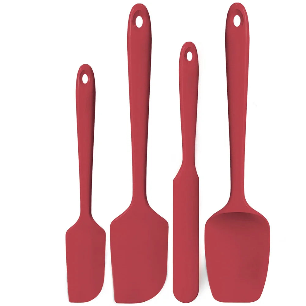 600°F Silicone Spatula Set Non-Slip Baking Tools (4pcs)