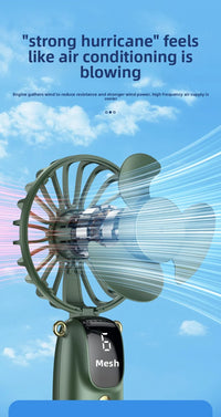 Portable Mini Handheld Neck Hanging Fan USB Rechargeable Battery Foldable Phone Holder with Aromatherapy  for Car  Home  Office