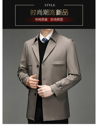 Trench Coat – Business Casual Single Breasted Jacket