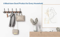 Wooden Coat Rack Wall Mount with 5 Hooks Home Decor Entryway Wall Hooks Coat Hanger for Hanging Towel Clothes Hat Key Holder