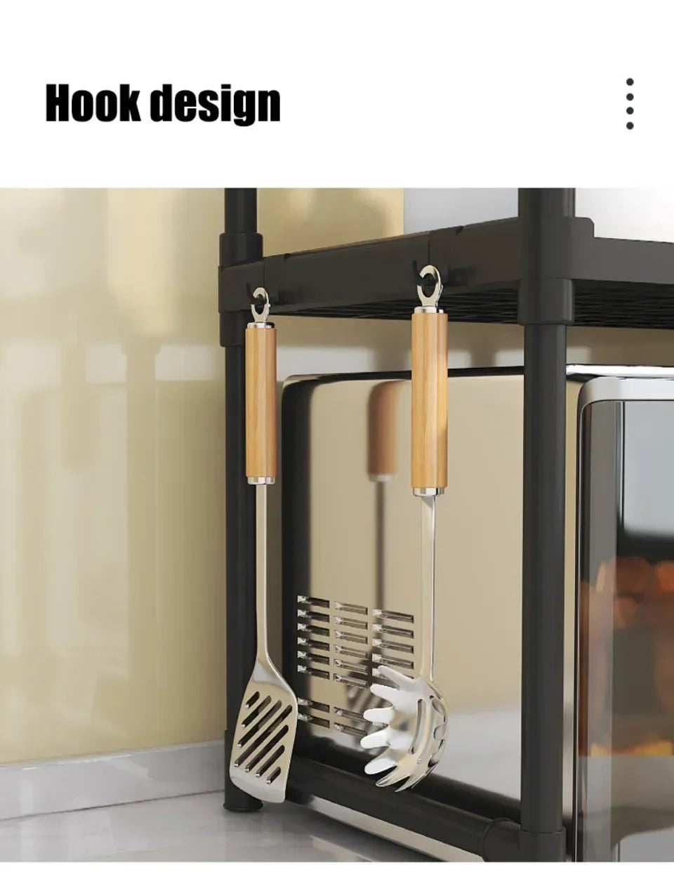 2-Tier Kitchen Microwave & Seasoning Storage Rack