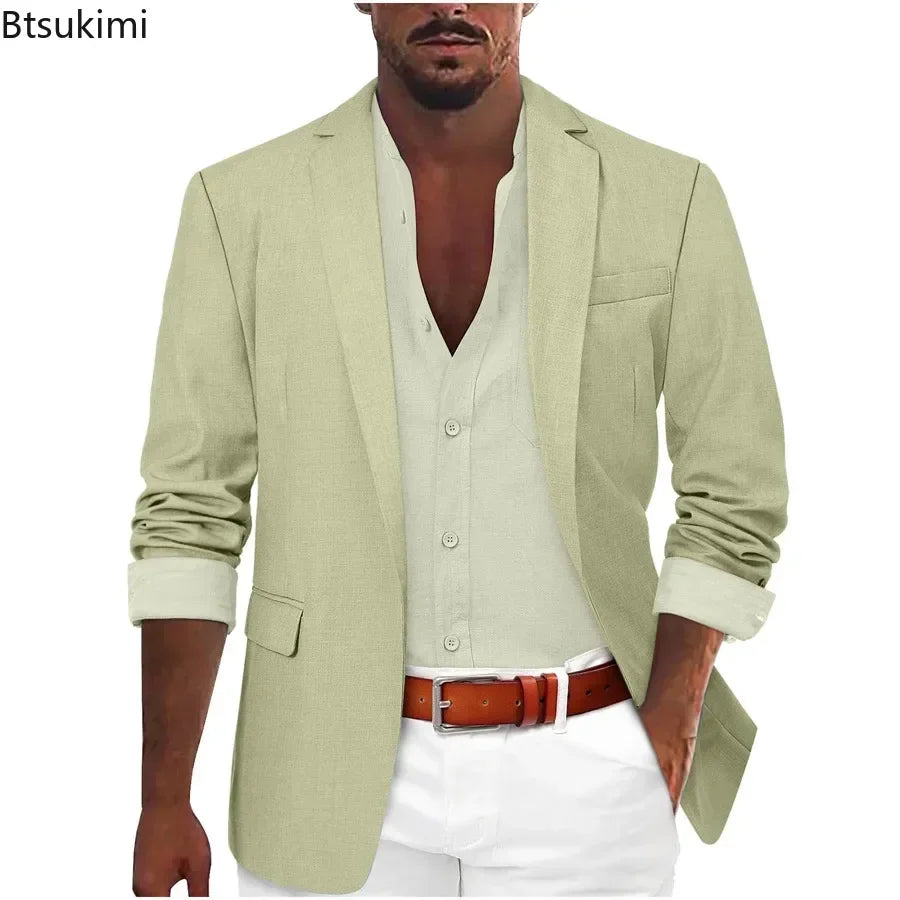 Men's Slim Fit Blazer – Casual Business Suit Jacket