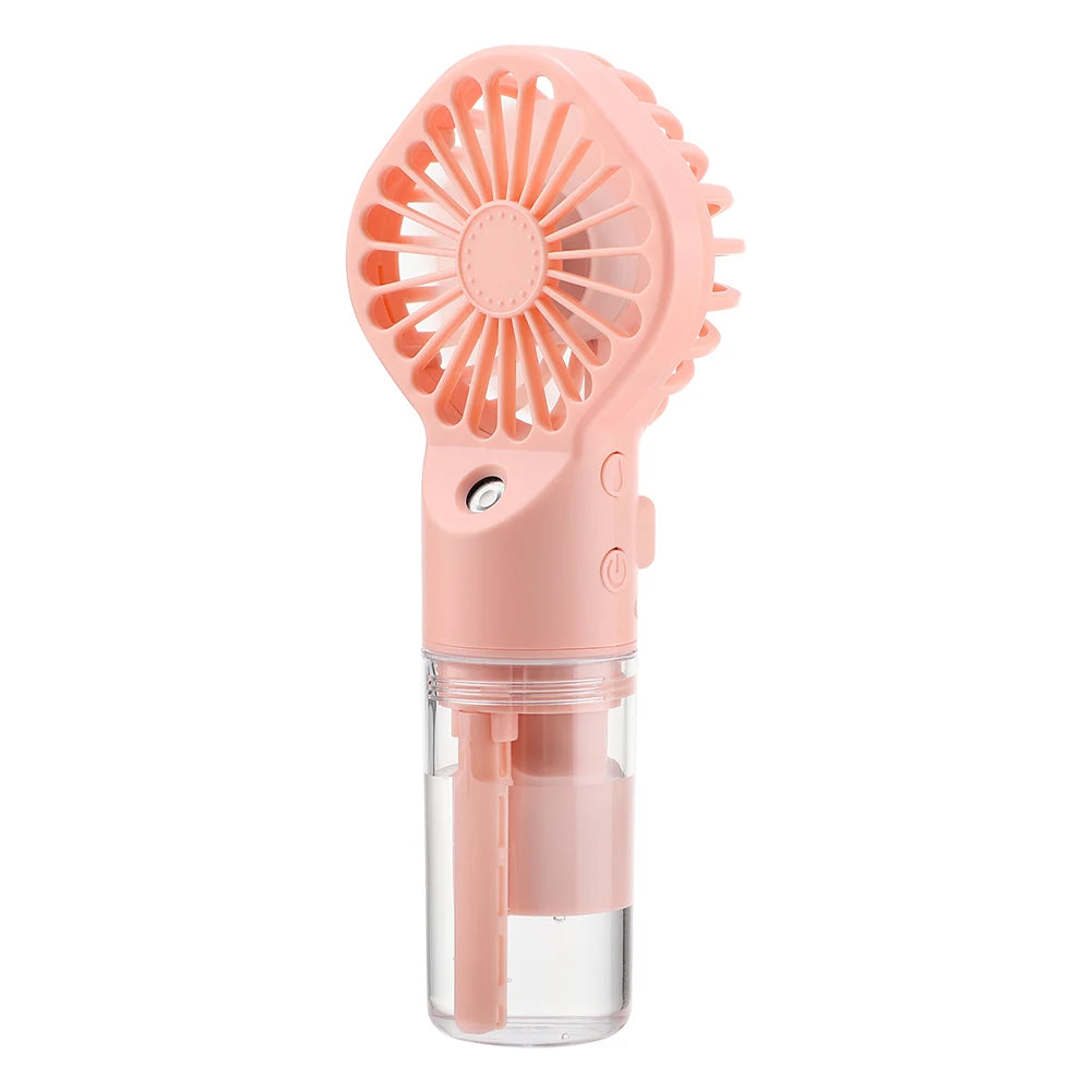 Portable Handheld Mist Fan USB Rechargeable Folding Hand Fan With Water Spray Mist Portable USB Mini Charging Fan Office Fan