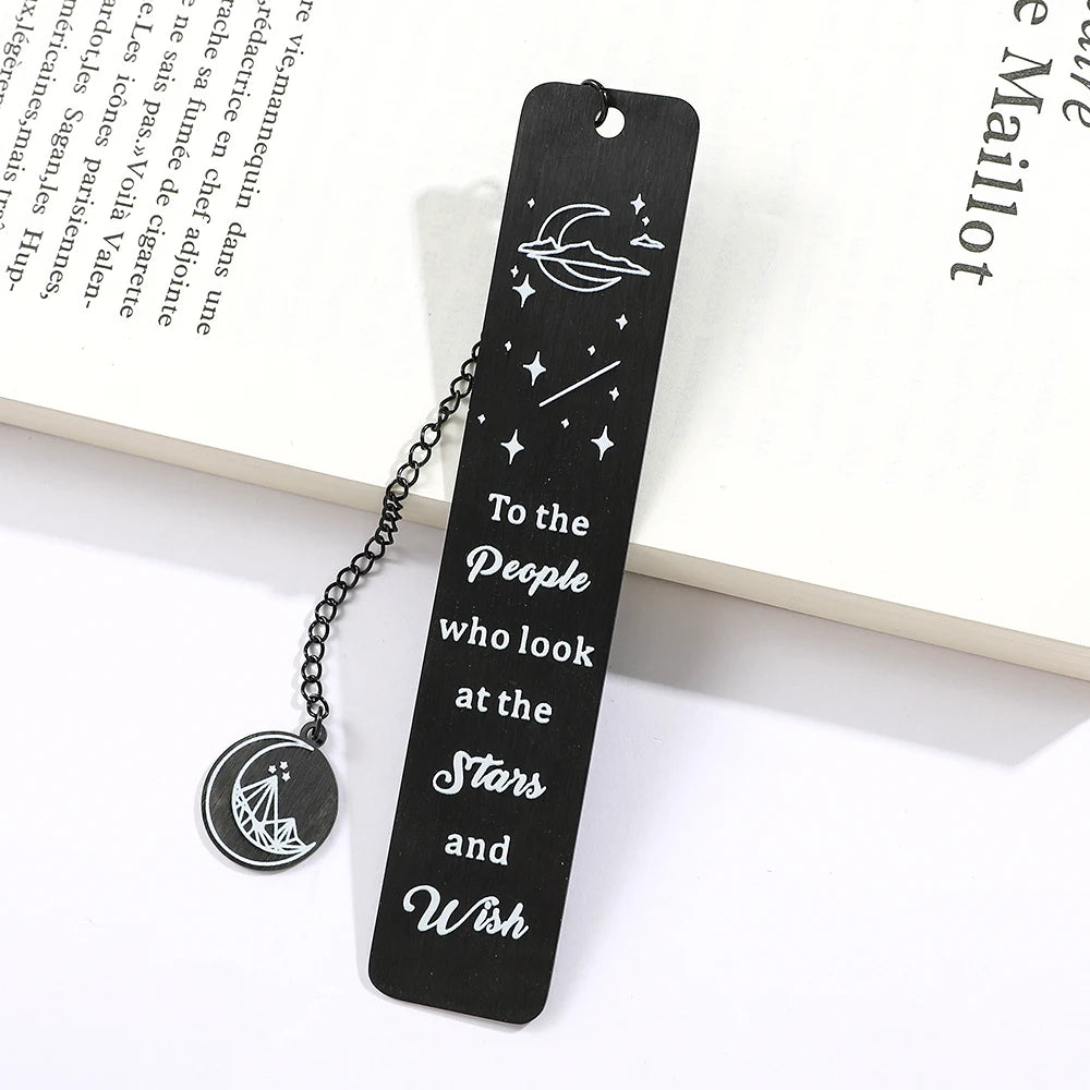 Stainless steel bookmarks designed for students, Kawaii book accessories for returning to school as learning stationery