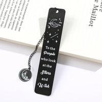 Stainless steel bookmarks designed for students, Kawaii book accessories for returning to school as learning stationery