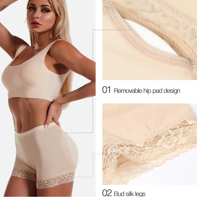 Women Padded Push Up Panties Butt Lifter Shaper Fake Ass Buttocks Hip Pads Invisible Control Panties Briefs Underwear Lingeries
