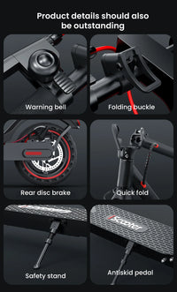 i9 Electric Kick Scooter 350W 30km Range