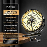 Xiaomi Youpin Clip-on Fan 5 Speed Quiet Rechargeable Desktop Portable Air Circulator Wireless Fan With LED Light Camping Home