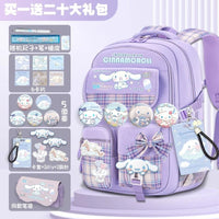 Sanrio Kuromi Schoolbag Girls' new 2024 high-volume spine-protecting light school backpack for grades 3-9