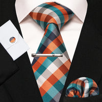 8cm Silk Men’s Tie Set with Pocket Square