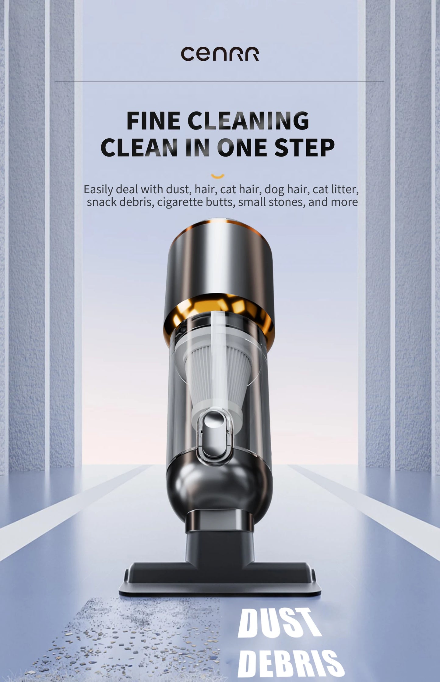 CENRR 998000PA Cordless Mini Car Vacuum Cleaner