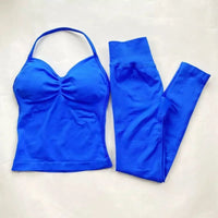 Women's Fitness Impact Net and Neck Halter Shirt  Yoga and Pilates Fitness Kit