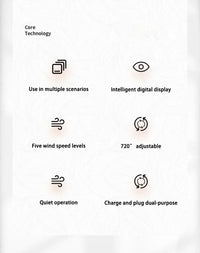 Xiaomi Youpin Clip-on Fan 5 Speed Quiet Rechargeable Desktop Portable Air Circulator Wireless Fan With LED Light Camping Home