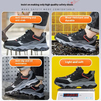 Men’s Steel Toe Safety Sneakers Anti-Smash Work Shoes