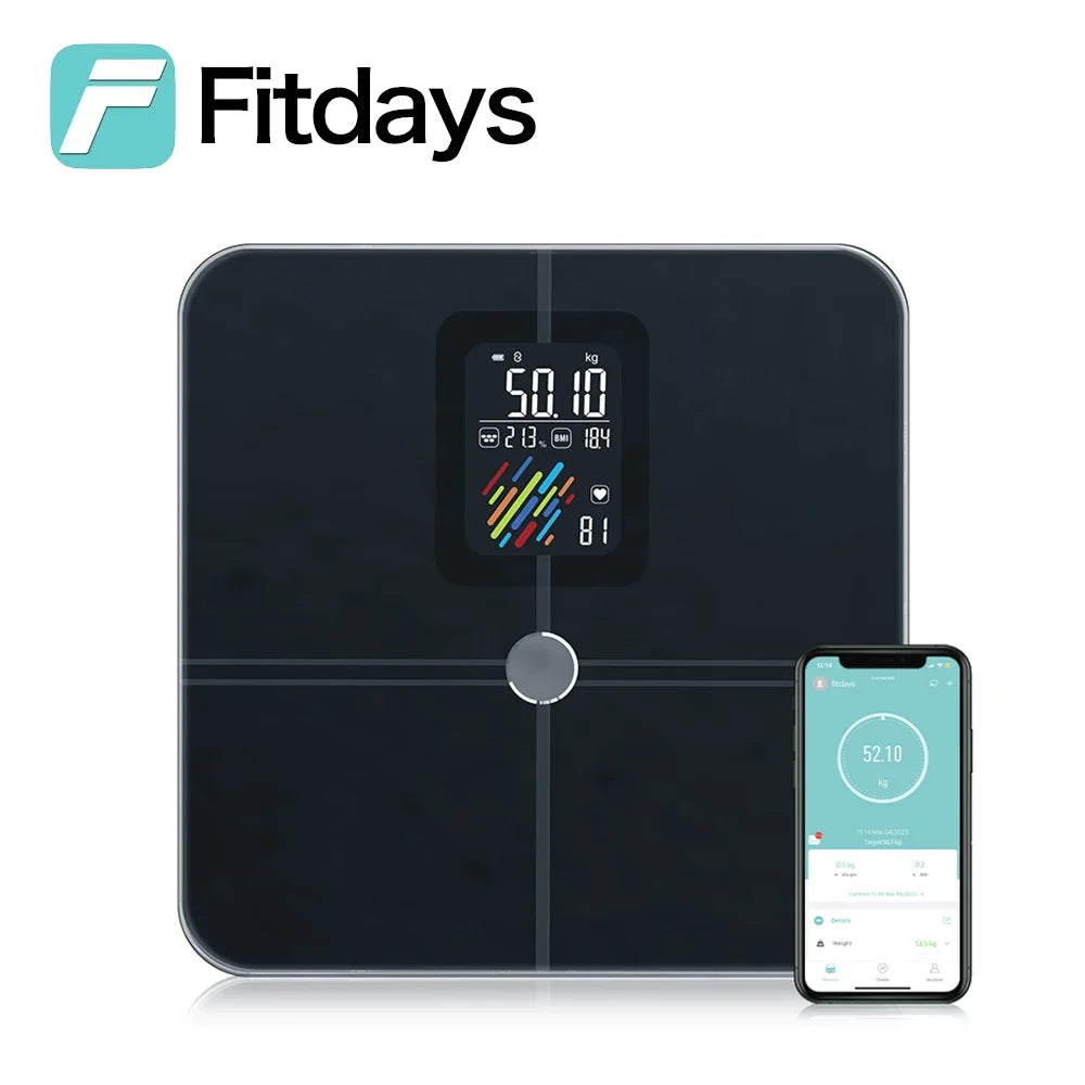 Fitdays Smart Body Fat Scale – 8-Electrode Fitness Analyzer