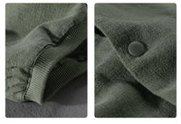 Men’s Cotton Linen Jacket – Casual Travel Stand Collar