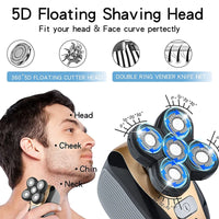 5-in-1 Rechargeable Waterproof Men’s Electric Shaver