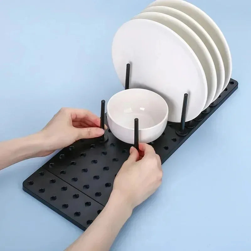 Adjustable Kitchen Sink Dish Drying & Storage Rack
