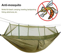 Double Camping Hammock with Mosquito Net Portable