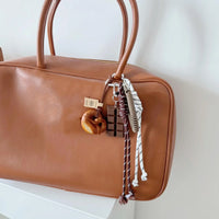 Sausage Dog Bear Keychain Braided Rope Baseball Bread Bead Pendant Mobile Bag Bag Fashion Accessories New Year Gift For Girl Kid