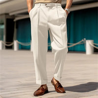 Men’s Straight Mid-Waist Formal Pants