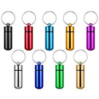 Waterproof Aluminum Pill Holder – Keychain Storage Container