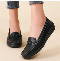 Women's Flat Shoes Fashion Outdoor Loafers For Women Comfortable Moccasins Genuine Leather Shoes For Woman Footwear