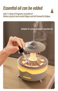 UFO Raindrop Remote Control Aroma Diffuser Electric Ultrasonic Air Humidifier Creative Water Drop Home Essential Oil Diffuser