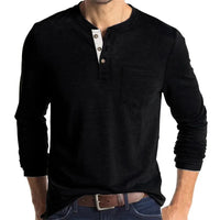 Men’s Casual Long Sleeve Elastic T-Shirt