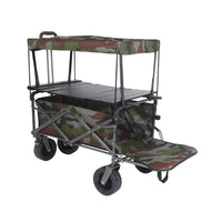 Foldable Camping Cart with Awning & Table