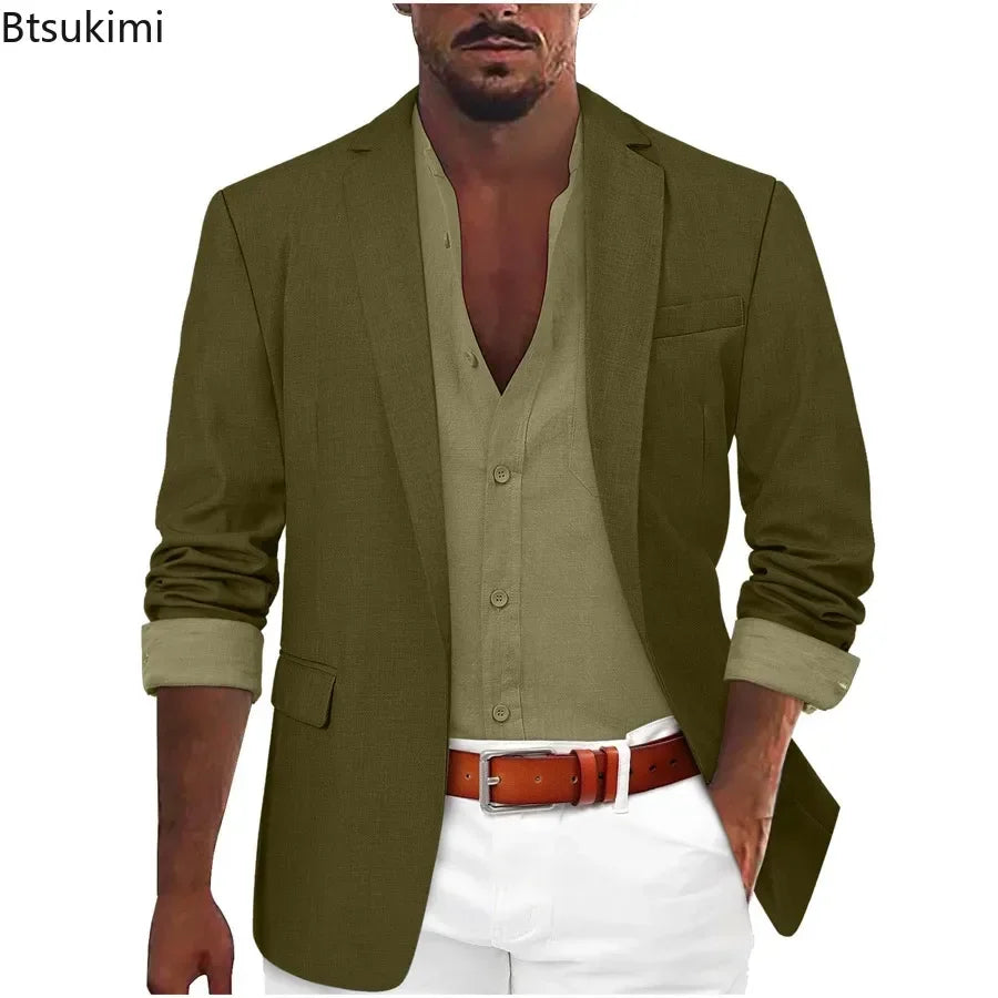Men's Slim Fit Blazer – Casual Business Suit Jacket