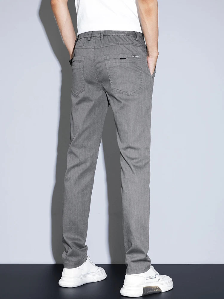 Men’s Cotton Stretch Business Pants – Slim Fit Trousers