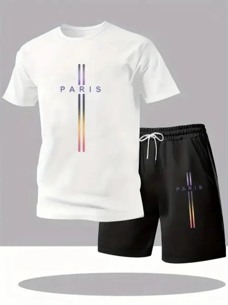 Men’s Summer Casual 2-Piece Set T-Shirt & Shorts