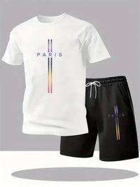 Men’s Summer Casual 2-Piece Set T-Shirt & Shorts
