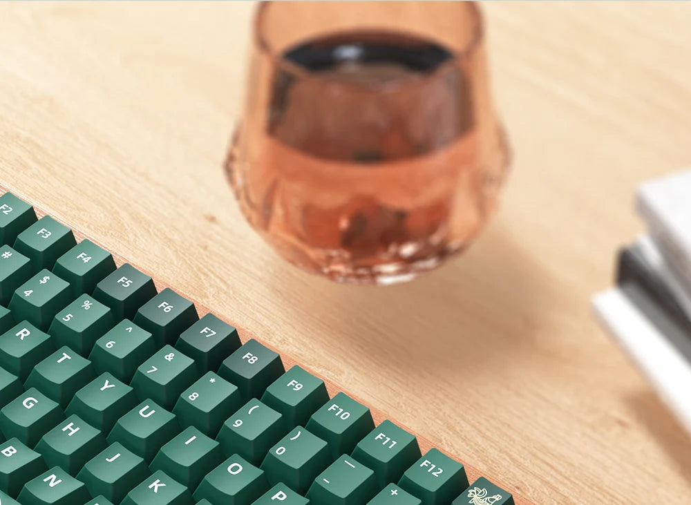 Animal Forest Green Cherry Profile Keycap Set ISO Layout