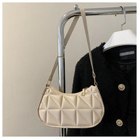 Vintage Fashion Versatile New Women's Bags Solid Rhombic High-End Texture Simple Generous Temperament Crossbody Shoulder