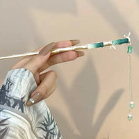 Chinese Style Bamboo Tassel Hairpin – Hanfu Headwear
