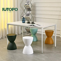 Nordic Round Ottoman Pouf – Living Room Coffee Side Table