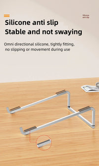 Portable Laptop Stand Aluminum Alloy Support Computer Bracket Ultra light Foldable Non-slip Notebook Holder for Macbook Air Pro