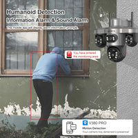 LS VISION V380 Pro 4G Solar PTZ Security Camera 15MP